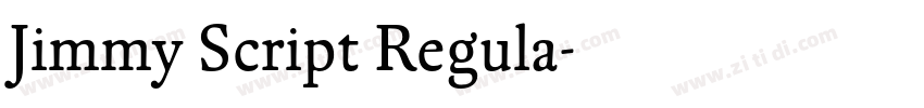 Jimmy Script Regula字体转换